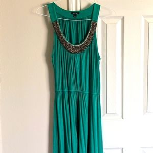 Emerald green jersey dress